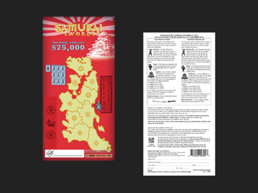 Image of Samurai Sword Lotto Card
